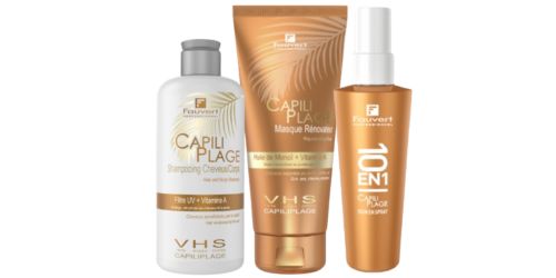 Gamme de soins capillaires pour les cheveux expos&eacute;s au soleil : CAPILIPLAGE de FAUVERT Professionnel